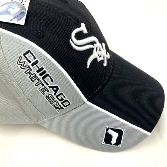 Chicago White Six Black Gray Genuine Merchandise Cotton Ball Cap NEW with Tag - Picture 4 of 10